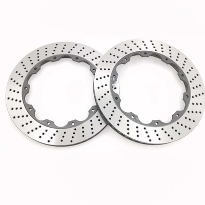 2pcs Car Wheel Brake Disc 400*28mm Drilled Rotor Gray Cast Iron