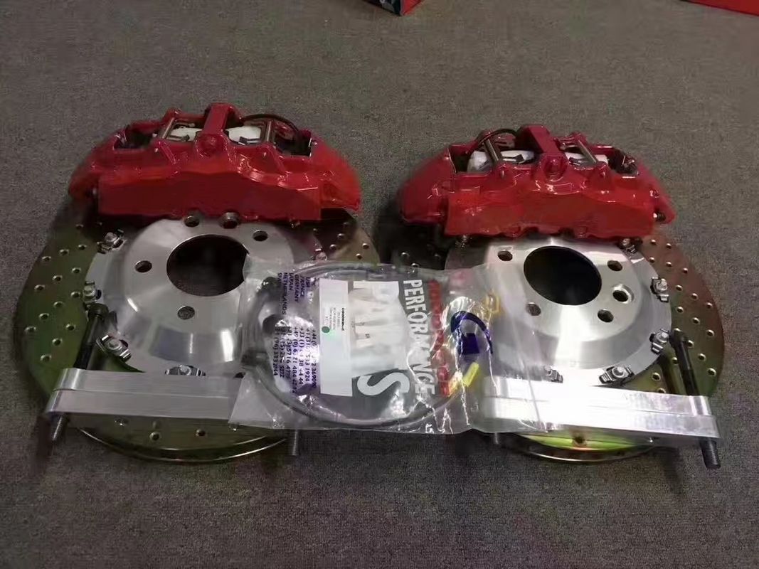 362*32mm Drilled 8 Pot Brakes Caliper Red Aluminum Jekit GT8