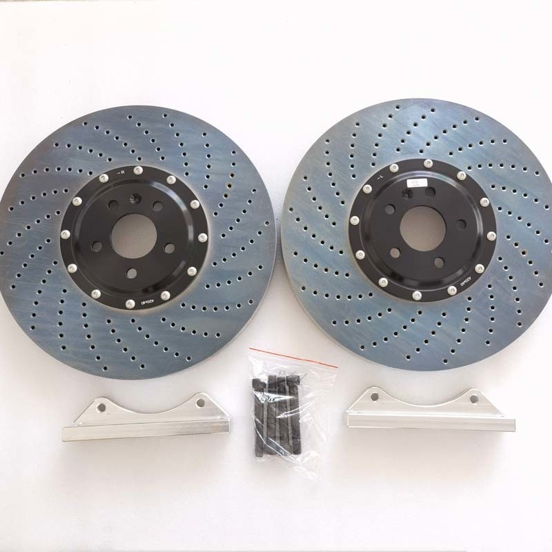 Cast Iron Drilled Brake Disc 420*40mm For Audi A6 10 Pots Brake Caliper