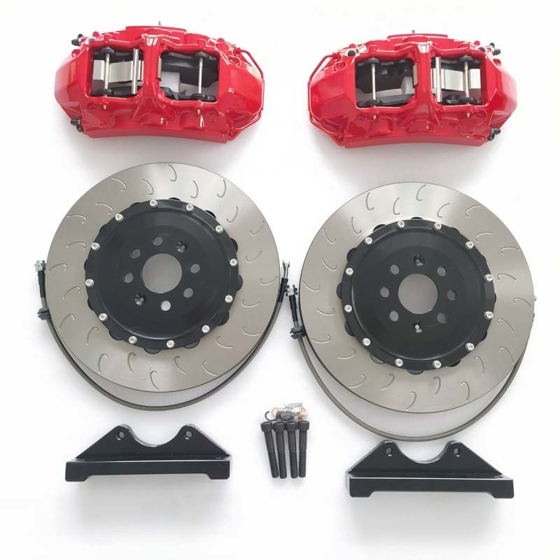 38.1mm 6 Pot Brake Kit Brembo Caliper 345*32mm Disc J Hook For Abarth